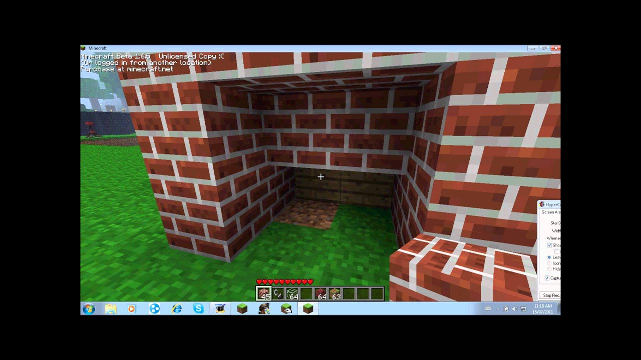 Minecraft How to build fireplace in a wooden house YouTube