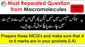 Macromolecules MCQs || Most repeated MCQ