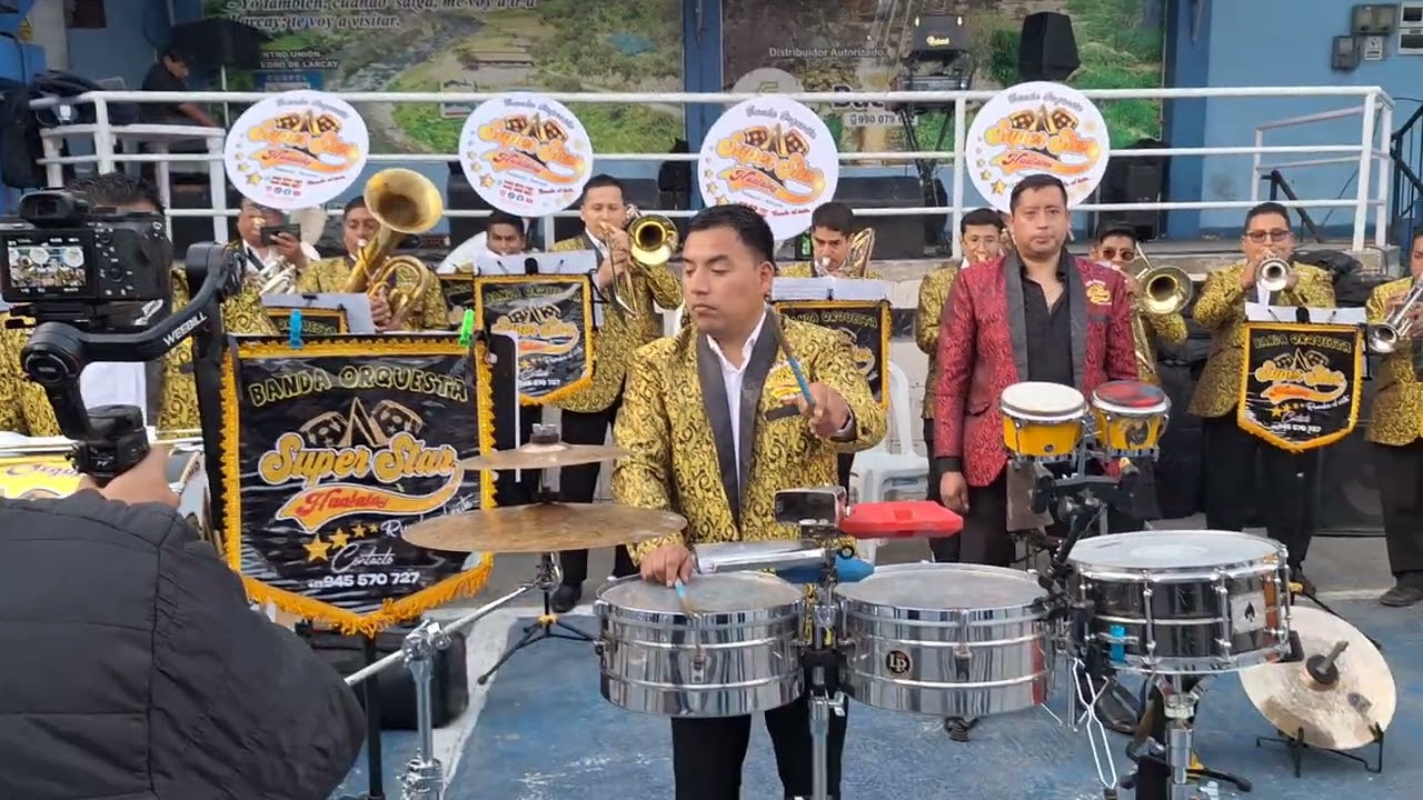 BANDA ORQUESTA SUPER STAR HUALALAY  EN SU 4TO ANIVERSARIO EN LARCAY 