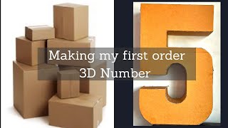 3D Number 5 | How To Make 3D Number In Cardboard