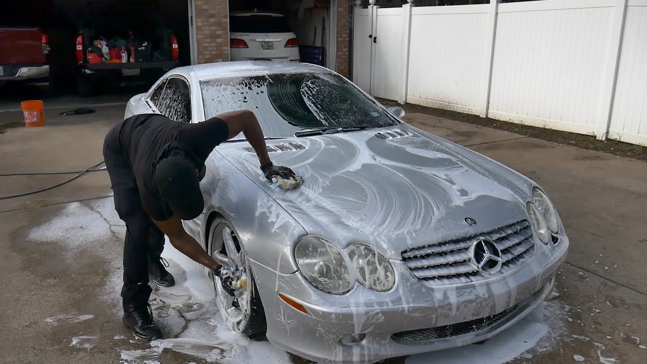 NEXT-LEVEL DETAIL! 🔥 ASMR Car Detailing My Mercedes-Benz SL500 | Road to a LAMBORGHINI!