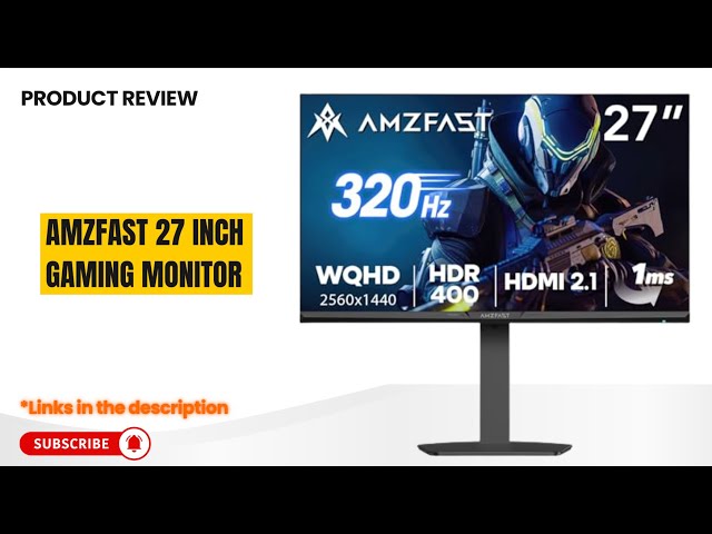 Amzfast 27” Gaming Monitor Review 🔥 320Hz, 1ms, WQHD, G-SYNC