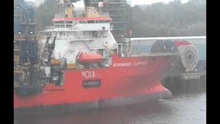 Offshore Vessel Normand Clipper on the River Tyne 25th September 2013