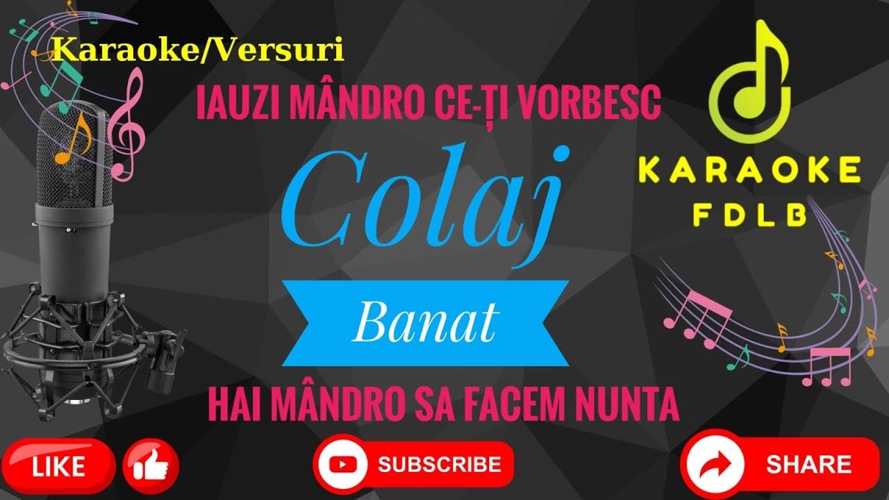 Colaj Banat de Joc 🛑Do major🛑//Karaoke//Versuri//Negative//Populara/Ardeal/Moldova/Doine/Malele