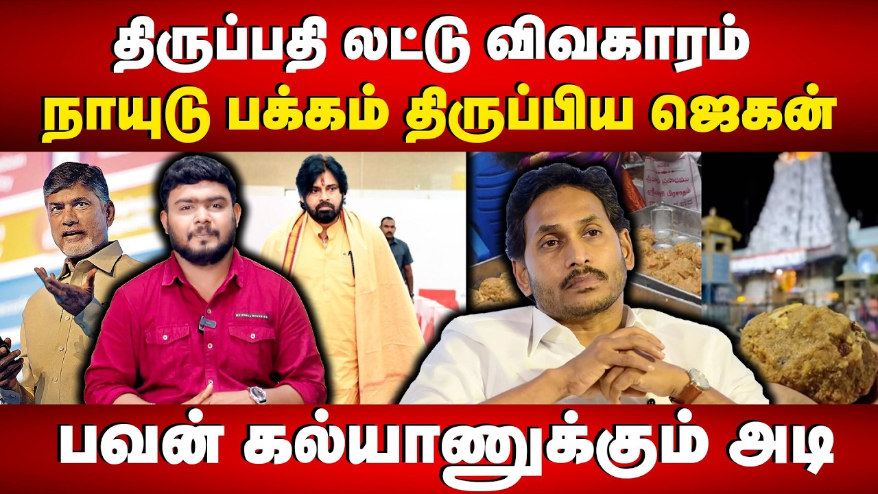 திருப்பதி லட்டு விவகாரம்நாயுடு பக்கம் திருப்பிய ஜெகன்..! பவன் கல்யாணுக்கும் அடி..! | thirupathi