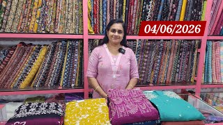 Viscose georgette with block print🌹Semi silk varieties🌹Vichitra silk with embroidery🌹Appliqué work🌹