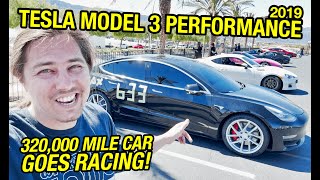 320,000 mile Tesla Model 3 Performance GOES RACING after Minimal Maintenance