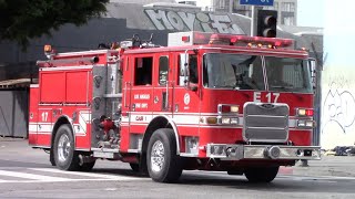 LAFD Engine 17 Rescue 25 Responding