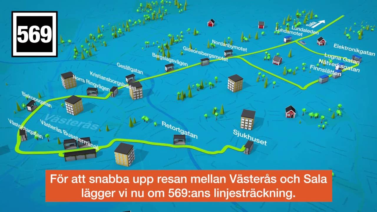 Förändrad körväg linje 569 den 22/8-16