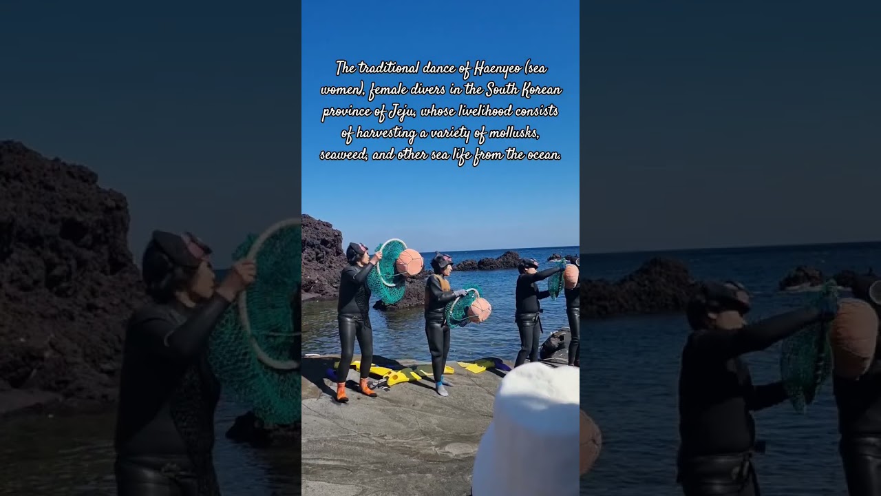 Dance of Haenyeo (sea women), female divers in the South Korean Jeju island. 