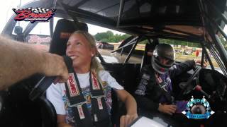 Brandi Ford - 2 Seater Late Model ride with Ronnie Johnson - 7-24-17 Boyd's Speedway - In Car Camera