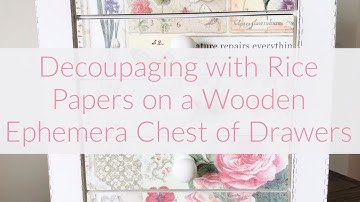 Rice Paper Decoupage on a Small Wooden Chest Relaxing Video ( No Talking )