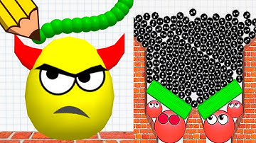 Draw to Smash Puzzle Game VS Hide Ball Brain Teaser Logic || Gameplay Walkthrough