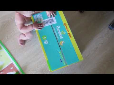 Распаковка подгузников Pampers Active Baby-Dry Размер 4 (Maxi) 8-14 кг из Rozetka.com.ua