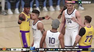 CMDR aRcADe in NBA 2K25: Season 3: Game 80 (79-0) LA Lakers Vs (32-47) MEM Grizzlies.