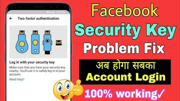 Facebook Account Locked | Facebook Security Key Login Problem Solve | Login With Your Security Key