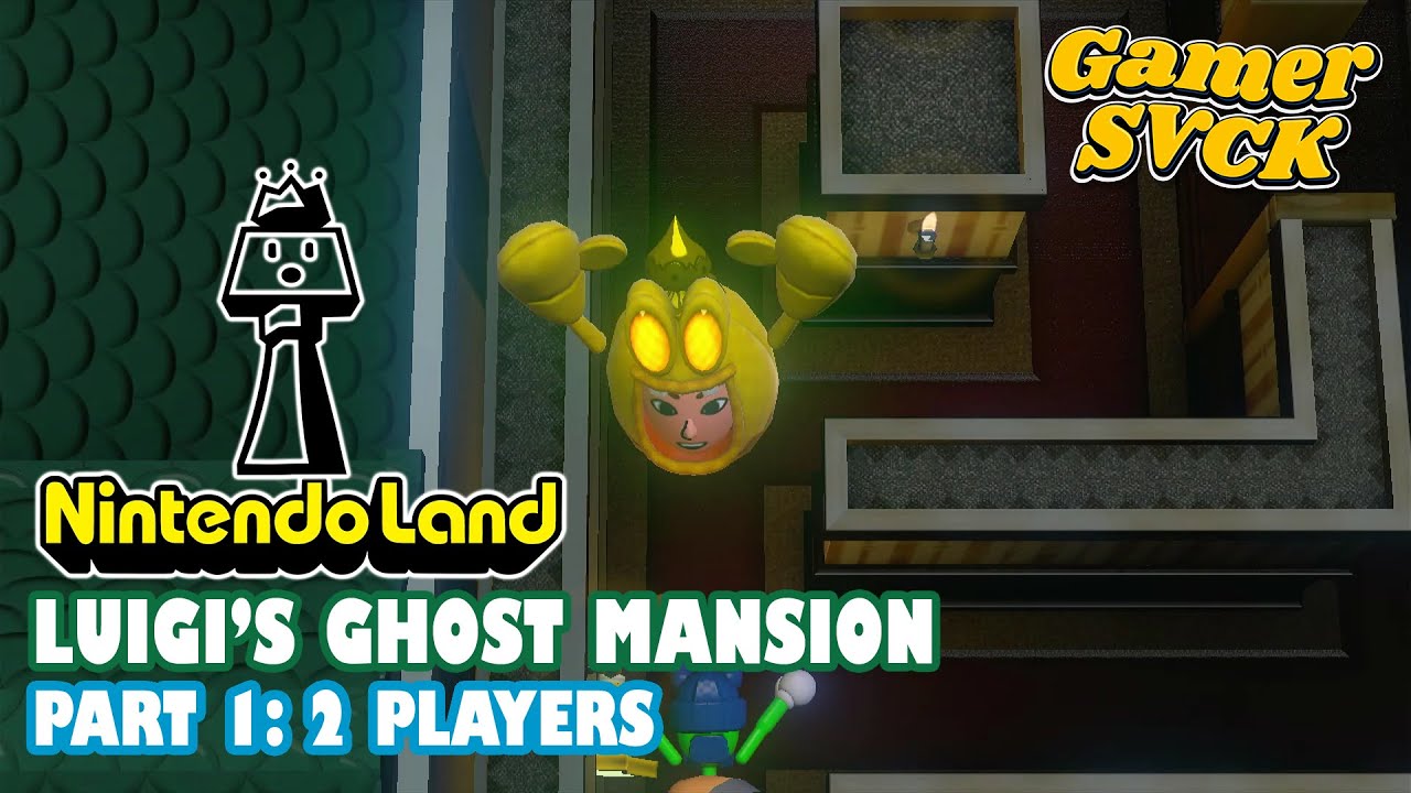 Nintendo Land (WiiU): Part 1 - Luigi's Ghost Mansion 2 Players (No ...