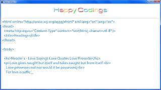 Html Headings H Tag