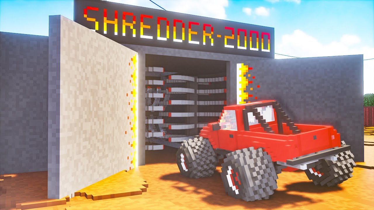 Giant Shredder Wrecks Cars 2 Teardown YouTube