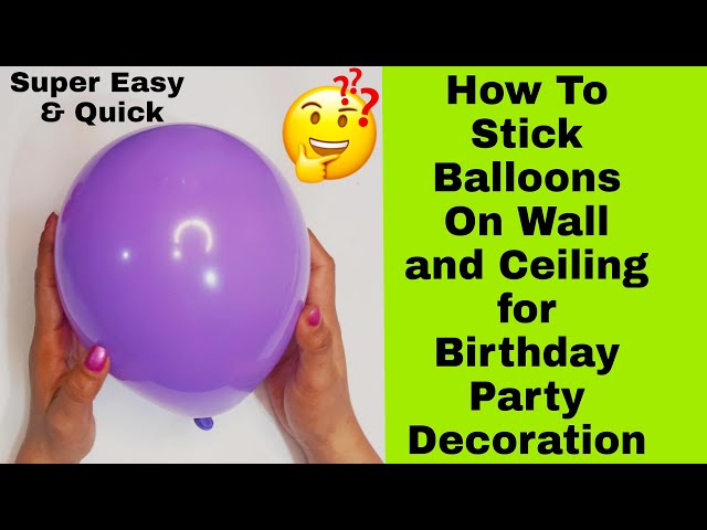 Use painters tape to attach balloons to a wall at your home birthday party  and use as a bac…