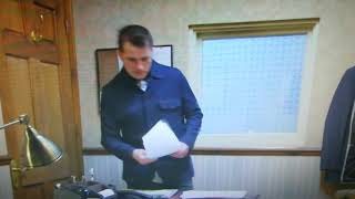 Ben Mitchell going through stuff at the funeral parlour