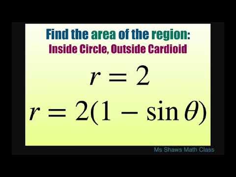 How To Find The Area Of A Circle - Find area of region inside circle and outside cardioid for r = 2 and r = 2(1- sin theta). Polar