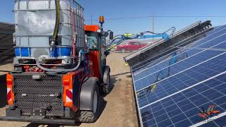 1  Multihog MX w  Sunbrush Trackflex cleaning fixed tilt solar panels