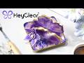 DIY Resin Napkin Holder with Flower Coaster Mold | Purple Geode Epoxy Resin Tutorial