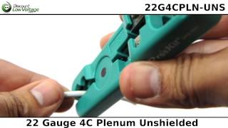 22AWG 4 Conductor Plenum Unshielded Cable