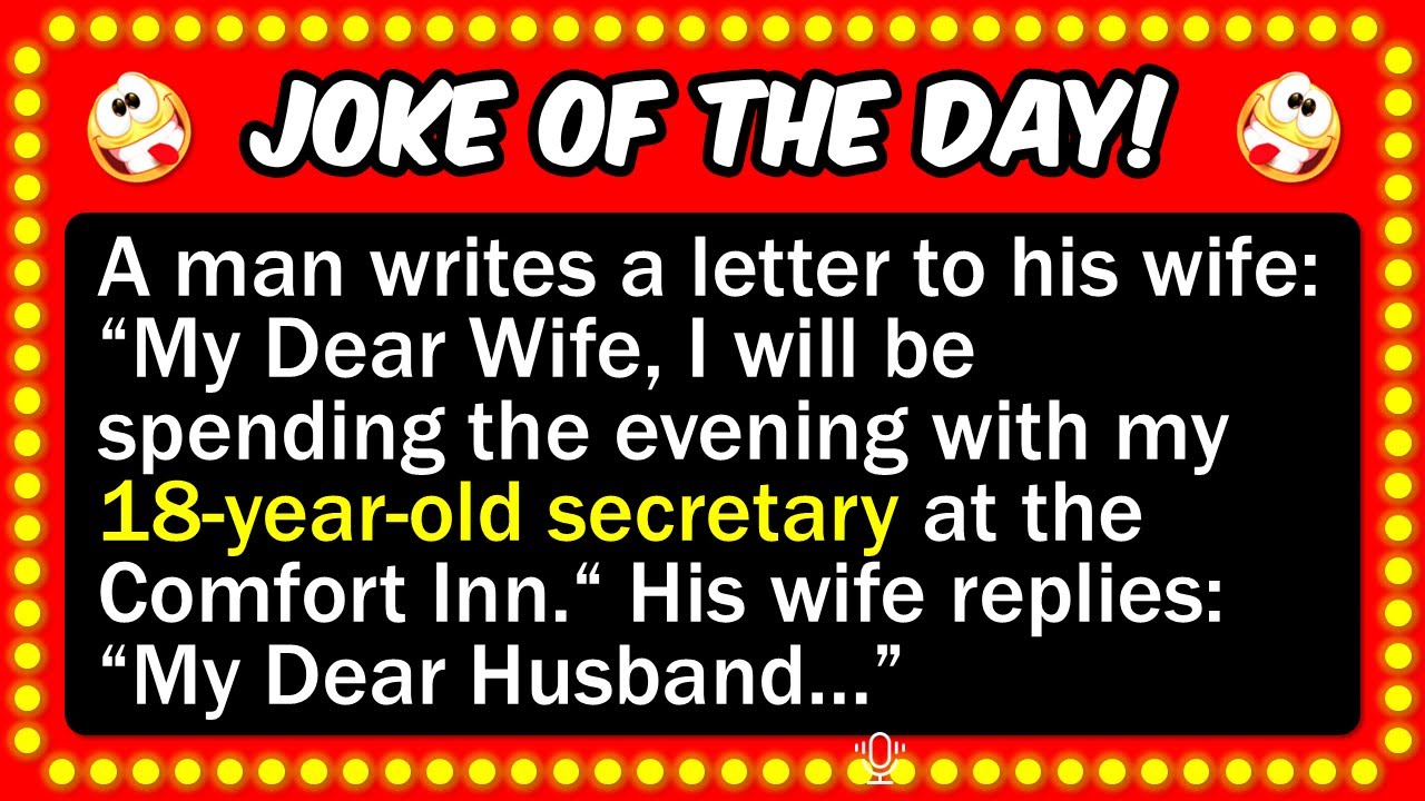 🤣 BEST JOKE OF THE DAY! - A cheating husband decides to write a letter ...