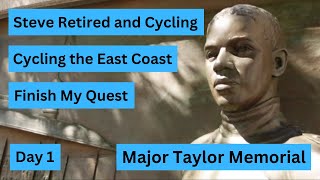 FINISH RIDE KEY WEST TO CANADA - DAY 1 - East Coast Nashua NH to Auburn MA - MAJOR TAYLOR MEMORIAL