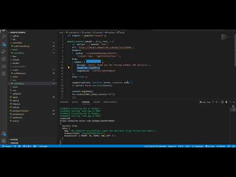 nodejs sms gateway with serverside