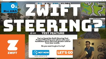 Testing out steering in Zwift for the first time
