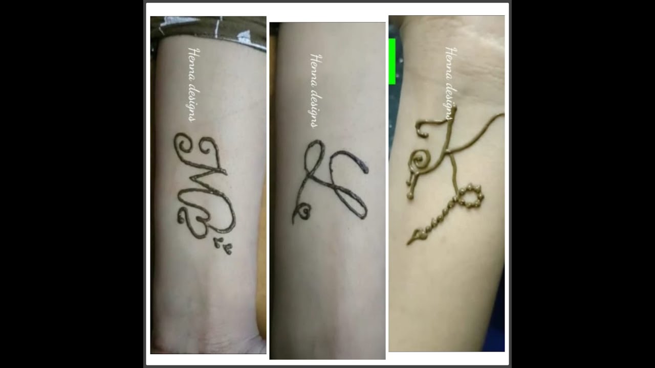 All Alphabet Tattoo Design/ H to N Tattoo Design / Henna Designs. - YouTube