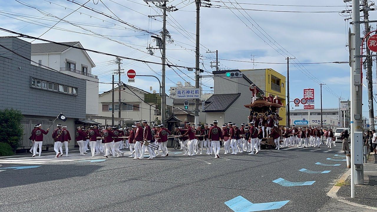令和七年九月二十八日高石だんじり試験曳き移動曳行