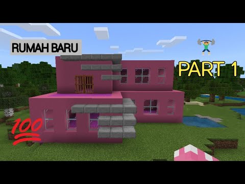 Minecraft Membuat Rumah Serba Pink Part 1 Youtube