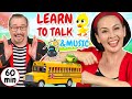 Wheels on the bus and more  learn to talk  kids music  lahlah