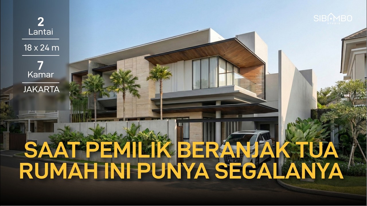 Desain Rumah Modern Minimalis, Luas 24x18 m2,Rumah Impian untuk Pensiun | Cerita Rumah: Casa Insieme