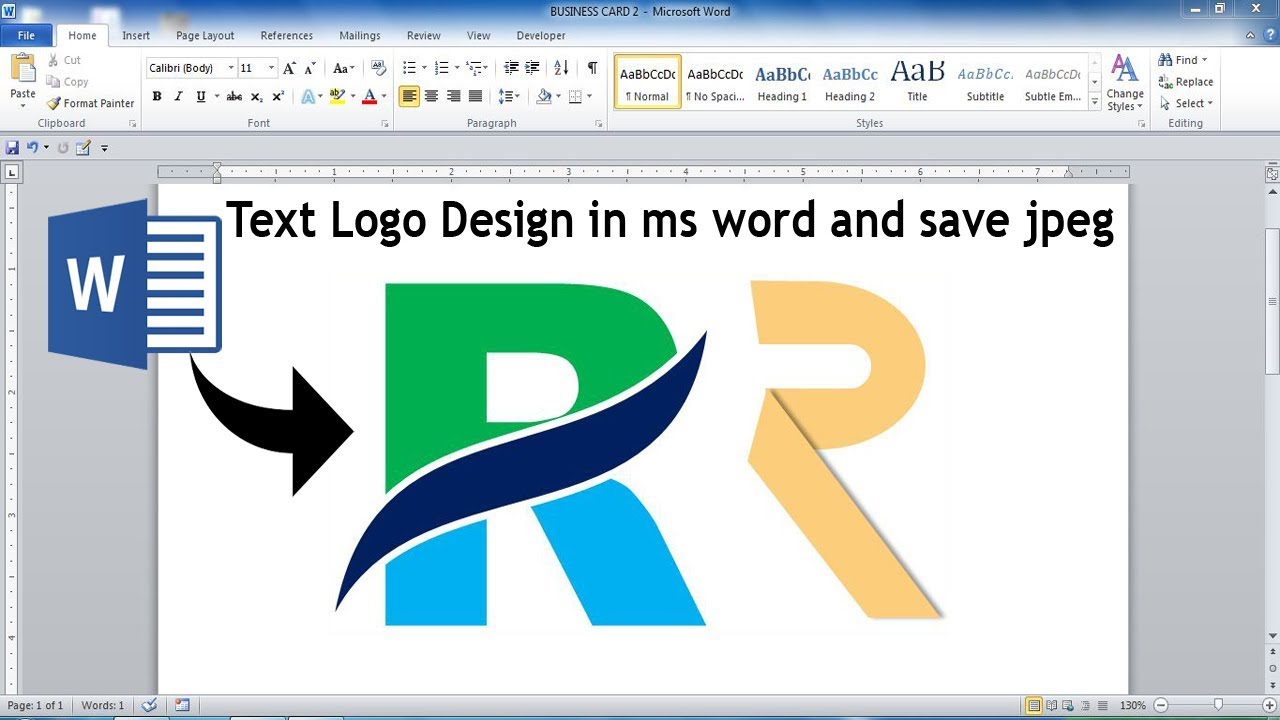 Download How to make Text logo Design in ms word part 2 | Save Jpeg | make awesome logo design in ms word |