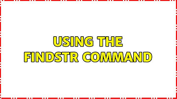 Using the findstr command