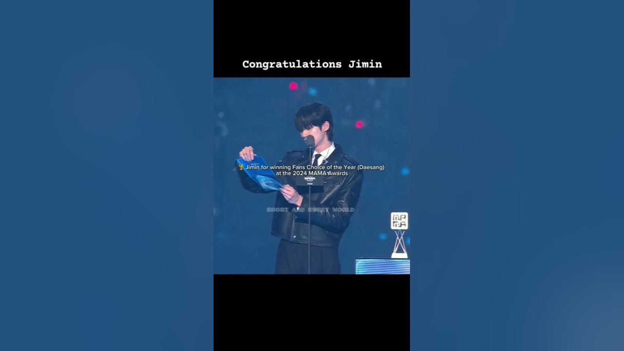 Congratulations Jimin winning award for fan of the Year 2024 at MAMA ๐๐ Congratulations Jimin winning award for fan of the Year 2024 at MAMA ๐๐