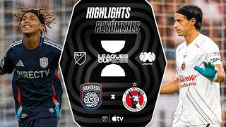 San Diego FC prieš Club Tijuana | Leagues Cup | Pilni rungtynių akcentai