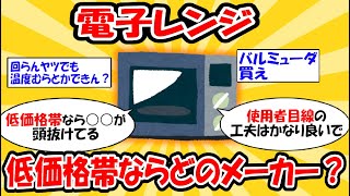 【低価格帯】電子レンジ買うならどのメーカー？皆の意見！【2024最新スレ】　 #2ch有益スレ