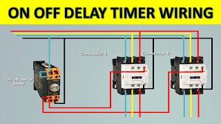 On Delay Timer Connection with Contactor on delay timer wiring diagram