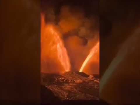 مشاهد لحمم من بركان هايلي غوبي الإثيوبي شاهد انفجار بركان إثيوبيا ويصل البعض الدول العربية الان