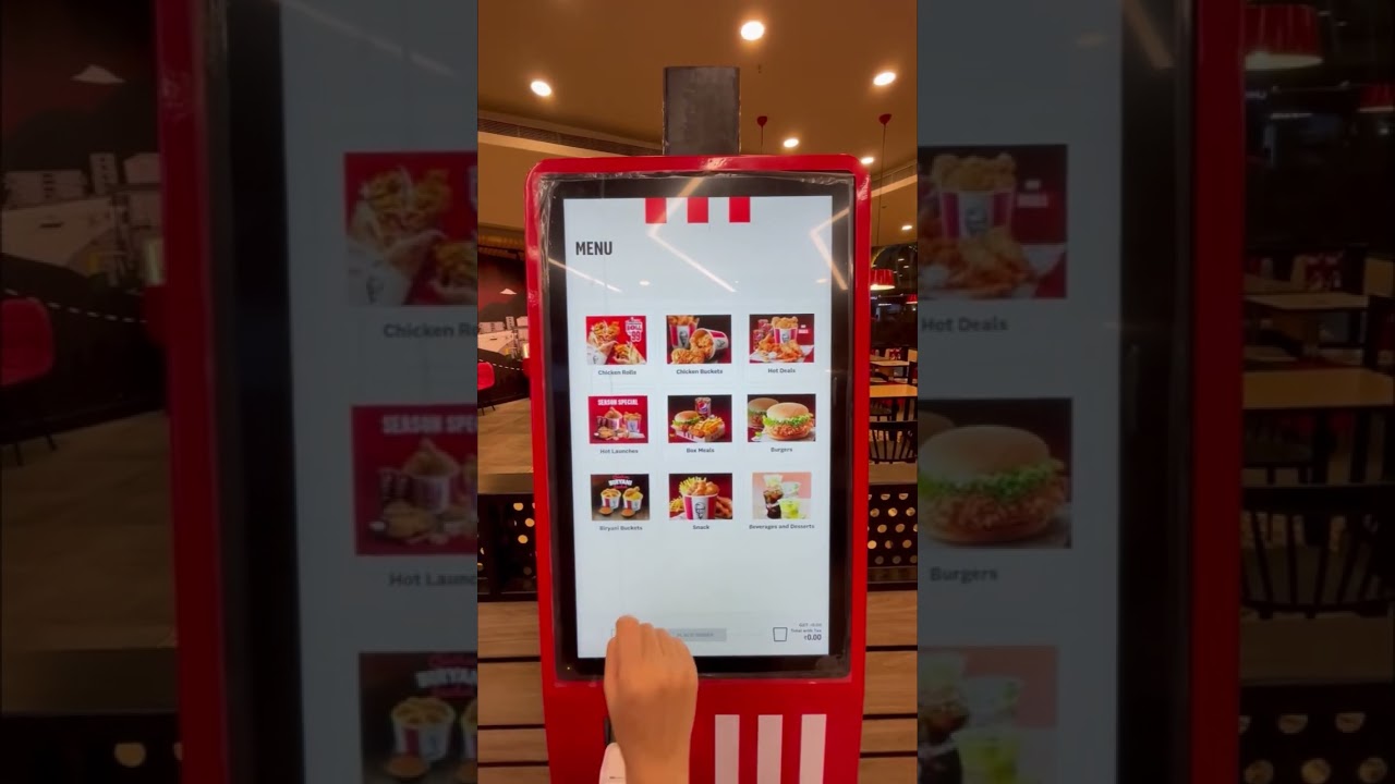 Kfc touch screen self ordering learning video