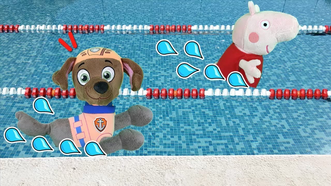 gigante express Patrulla canina español y paw patrol bebes: fiesta y juegos en la piscina gigante con peppa pig