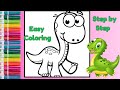 Coloring a Cute Dinosaur in 2024 | Fun Kids Art & Crafts