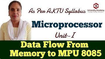 Micro6: Data Flow From Memory to MPU 8085 | Fetch operation in 8085 Microprocessor