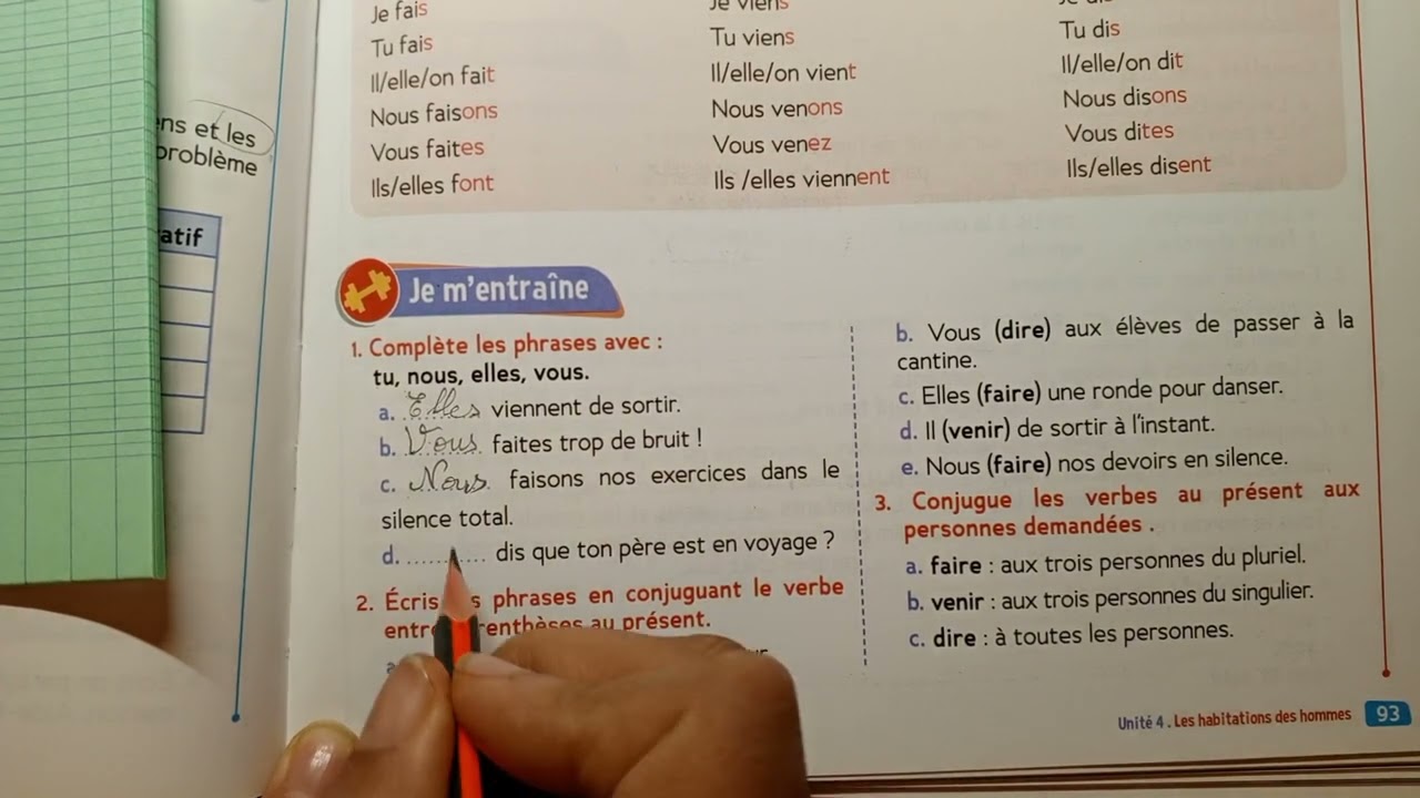 CE2 : Conjugaison : Le présent des verbes 